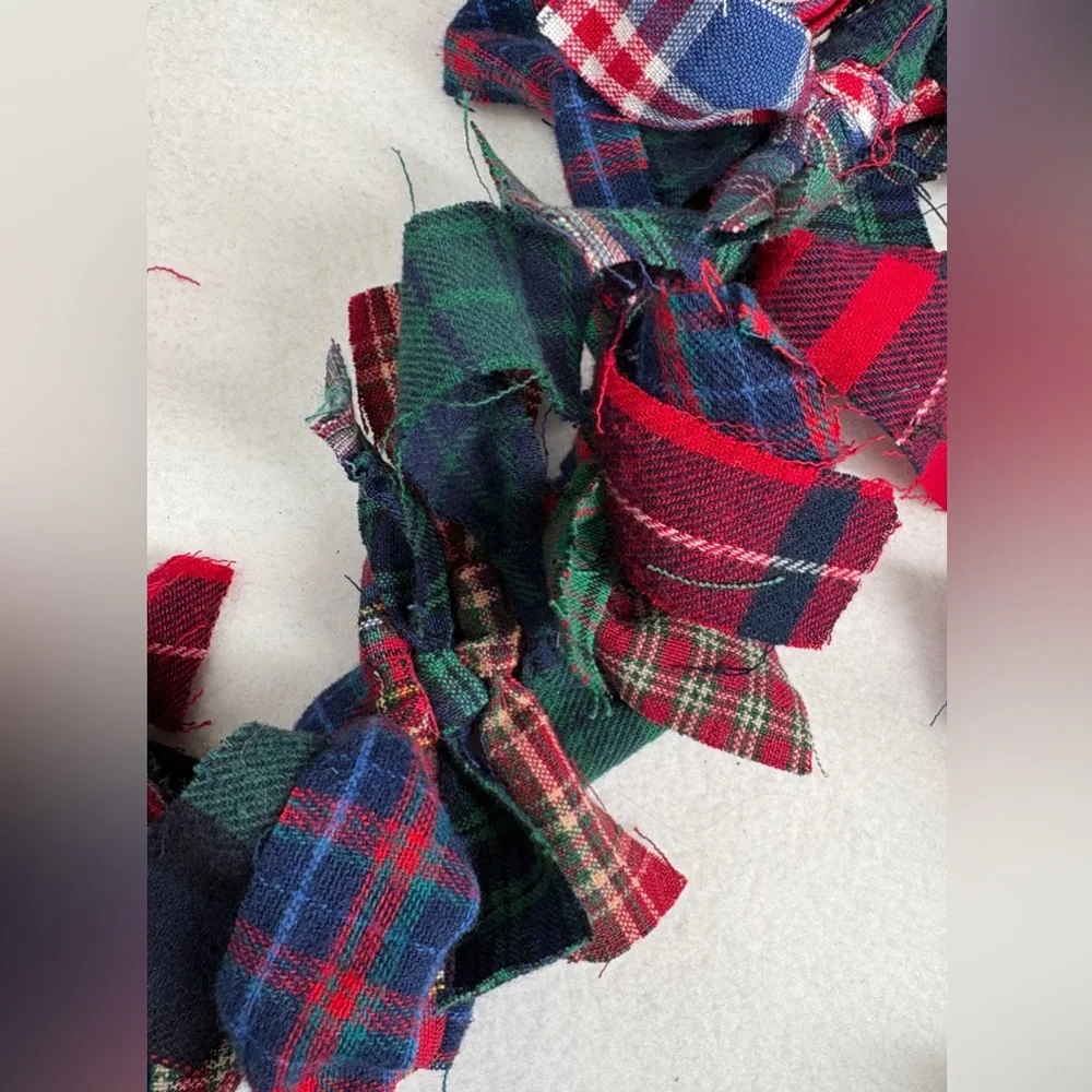 Handmade Festive Plaid Holiday Garland